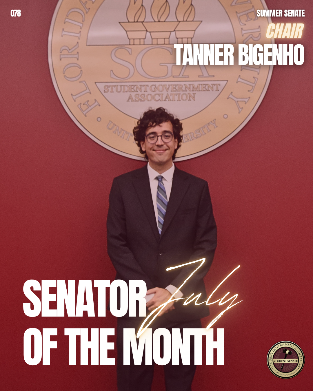SENATOR OF THE MONTH: Tanner Bigenho