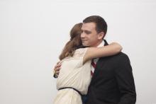two people hugging