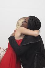 two people hugging